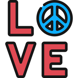 Peace and love icon