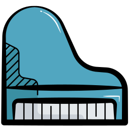 Piano classical instrument icon