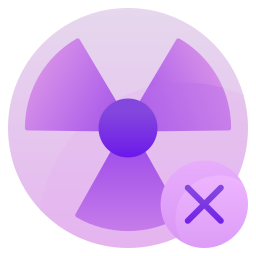 protezione dalle radiazioni icona