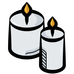 Burning candle icon