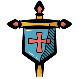 Medieval banner icon