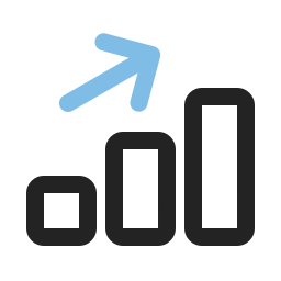 Growth graph icon