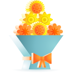 Bouquet of flowers icon