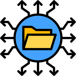 compartición de archivos icono