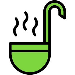 cucharón de sopa icono