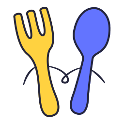 Spoon and fork icon