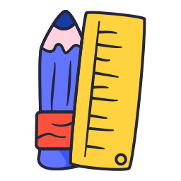 Ruler and pencil icon