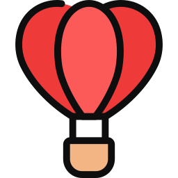 Hot air balloon icon