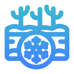 Frozen lake river icon