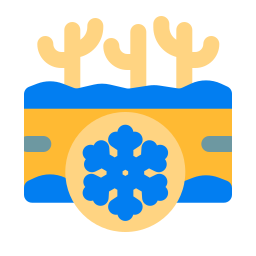 Frozen lake river icon