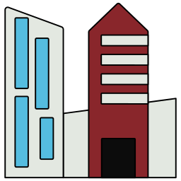 edificios de la ciudad icono