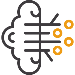 Brain circuit icon