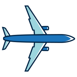 flaches flugzeug icon