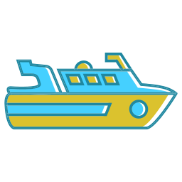 barco plano icono