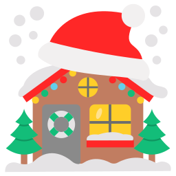 Christmas house icon