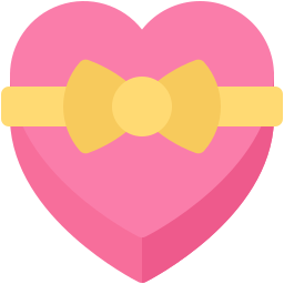 caja de corazon icono