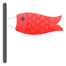 bandera de pescado icono