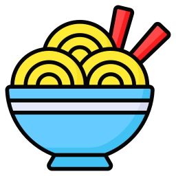 Noodles bowl icon