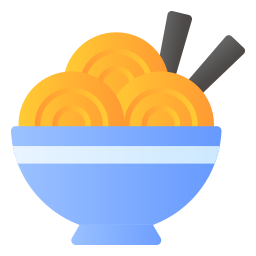 Noodles bowl icon