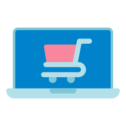 las compras en línea icono