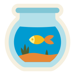 bocal à poisson Icône