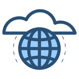 Cloud hosting icon