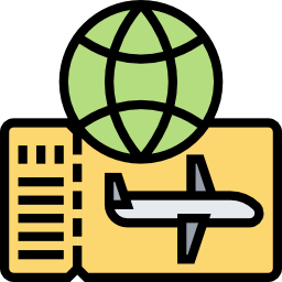 billete de vuelo icono