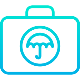 Baggage insurance icon