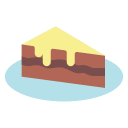 gâteau en tranches Icône
