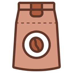 Кофейный пакет иконка