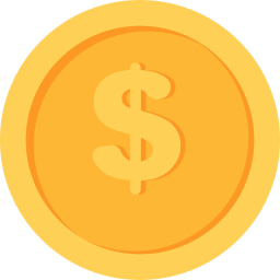 moeda em dólares Ícone