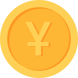 moneda de yuanes icono