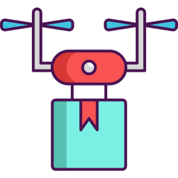 Drone delivery icon