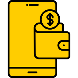billetera móvil icono