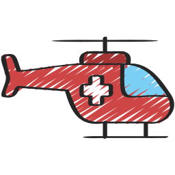 Helicopter ambulance icon