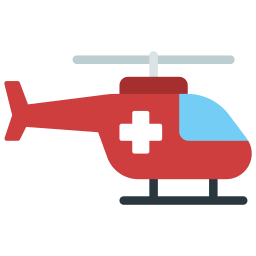 Helicopter ambulance icon