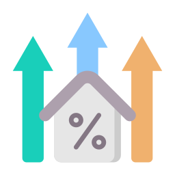 tasa de interés hipotecario icono