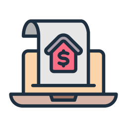 Mortgage cheque icon