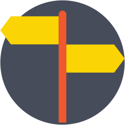 señal direccional icono