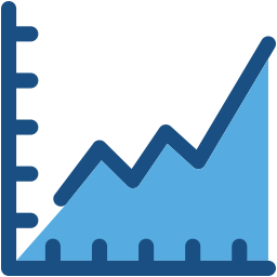 grafico di crescita icona