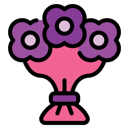 Bouquet flower icon