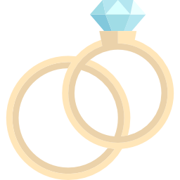 Wedding rings icon