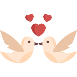 Влюбленные птицы иконка