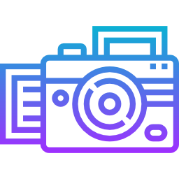 cámara instantánea icono
