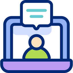 Online mentoring icon