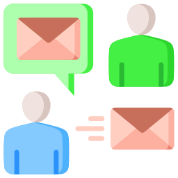 comunicación por correo electrónico icono
