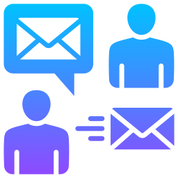 comunicación por correo electrónico icono