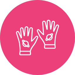Space gloves icon