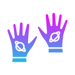 rękawiczki kosmiczne ikona