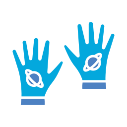 guantes espaciales icono